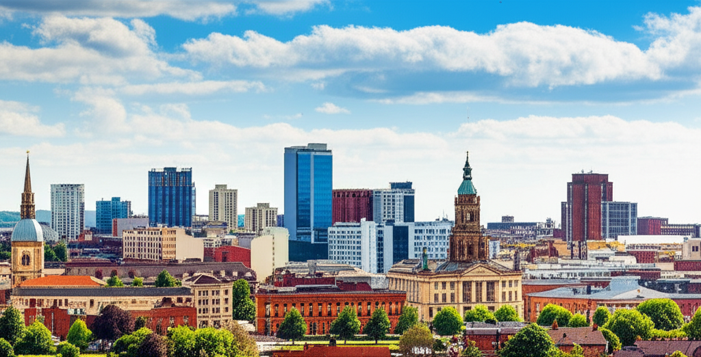 Nottingham city skyline